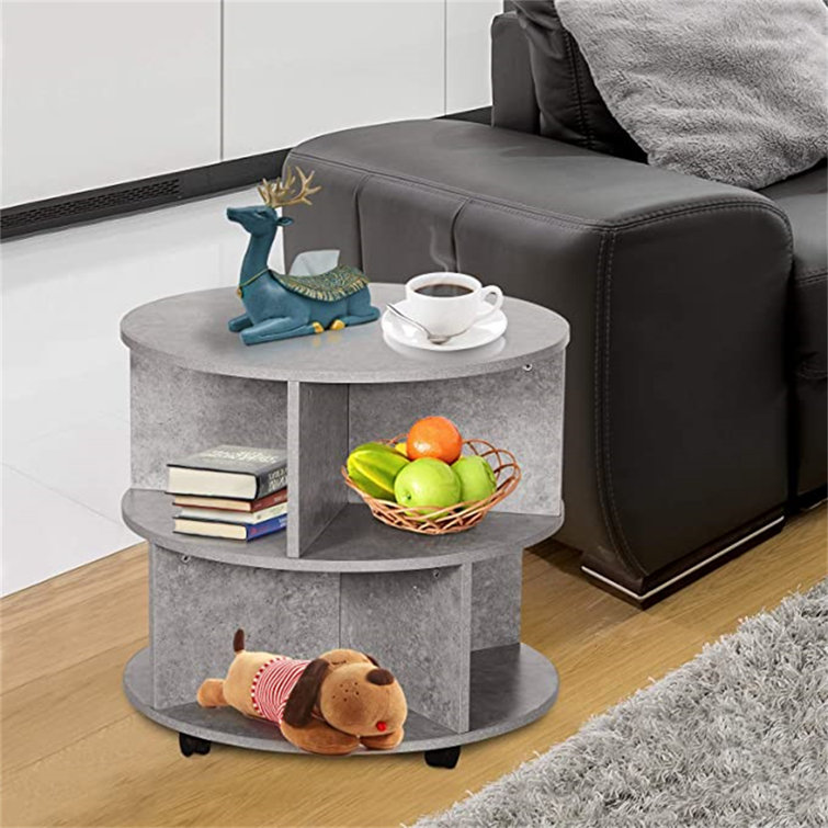 Round sofa deals table with storage